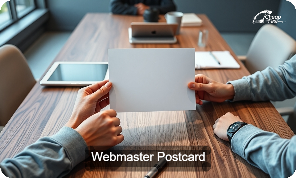 Webmaster Postcard Sample 05 · 4" x 9" design sample