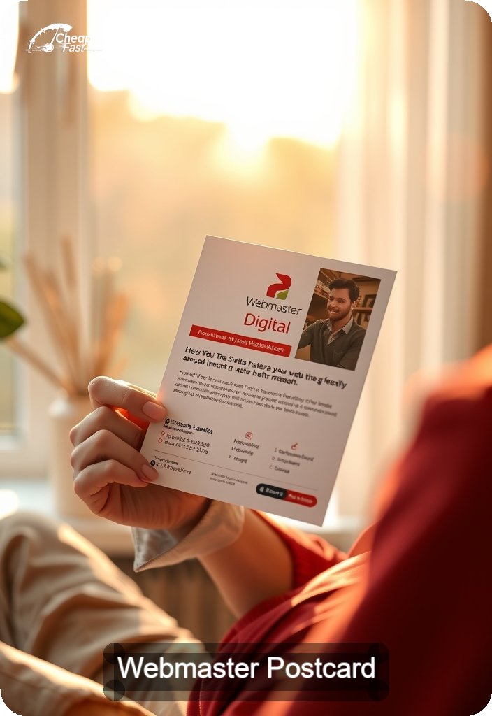 Webmaster Postcard Sample 06 · 4.5" x 6.5" design sample