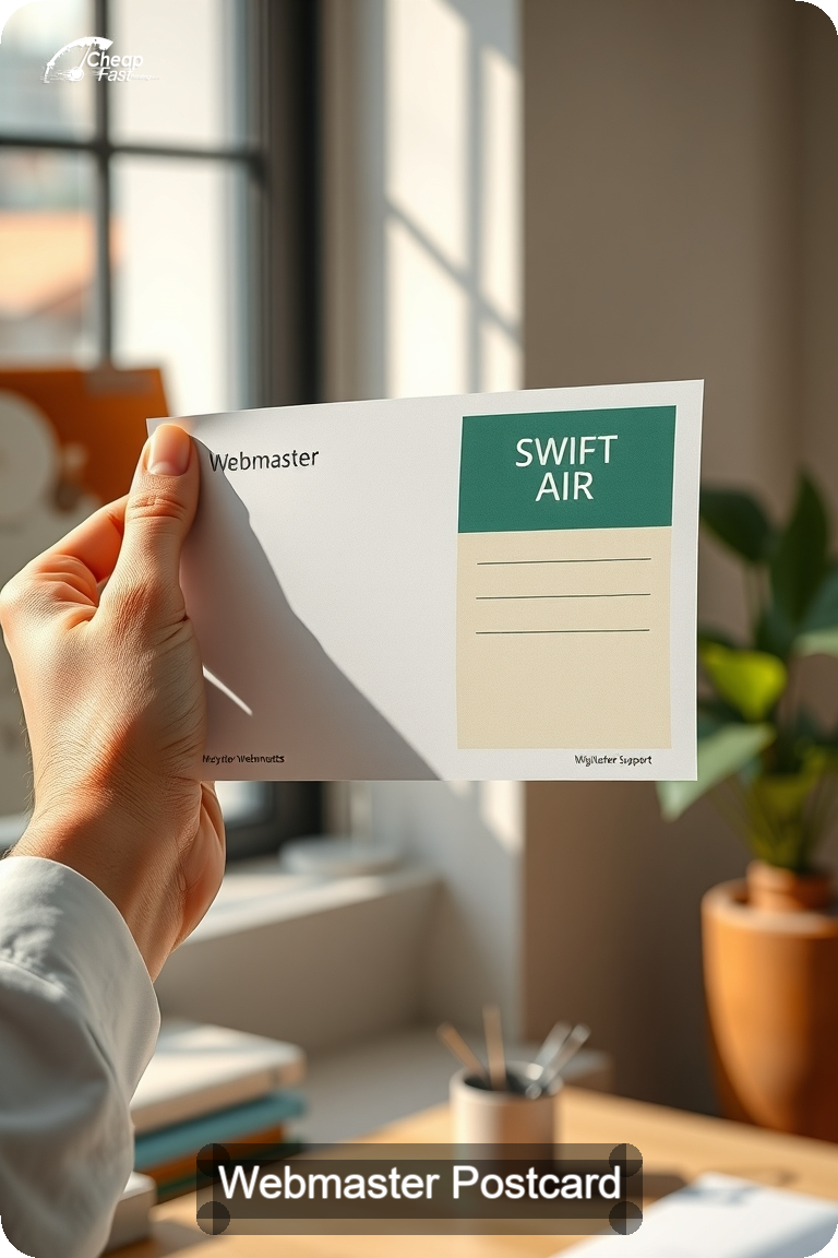 Webmaster Postcard Sample 08 · 4.5" x 11" design sample