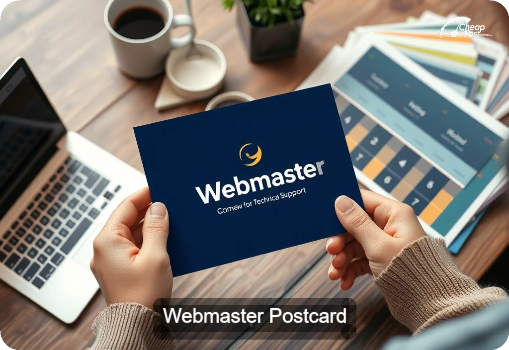 Webmaster Postcard Sample 09 · 4" x 6" design sample