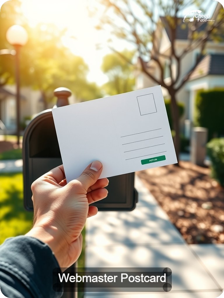 Webmaster Postcard Sample 10 · 5" x 7" design sample