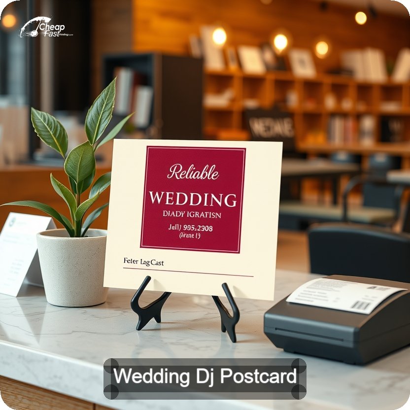 Wedding Dj Postcard Sample 02 · 5" x 5" design sample