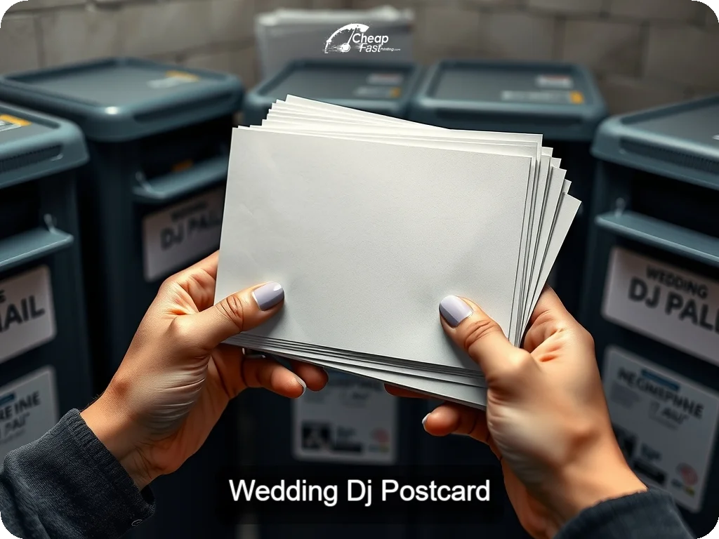 Wedding Dj Postcard Sample 06 · 6.5" x 9" design sample