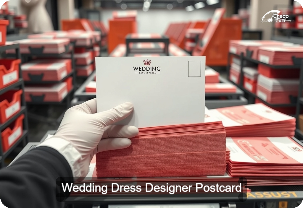 Wedding Dress Designer Postcard Sample 02 · 6" x 11" design sample