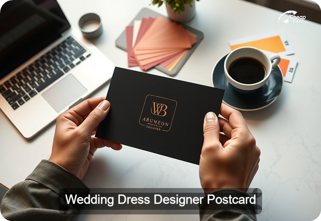 Wedding Dress Designer Postcard Sample 09 · 4" x 6" design sample