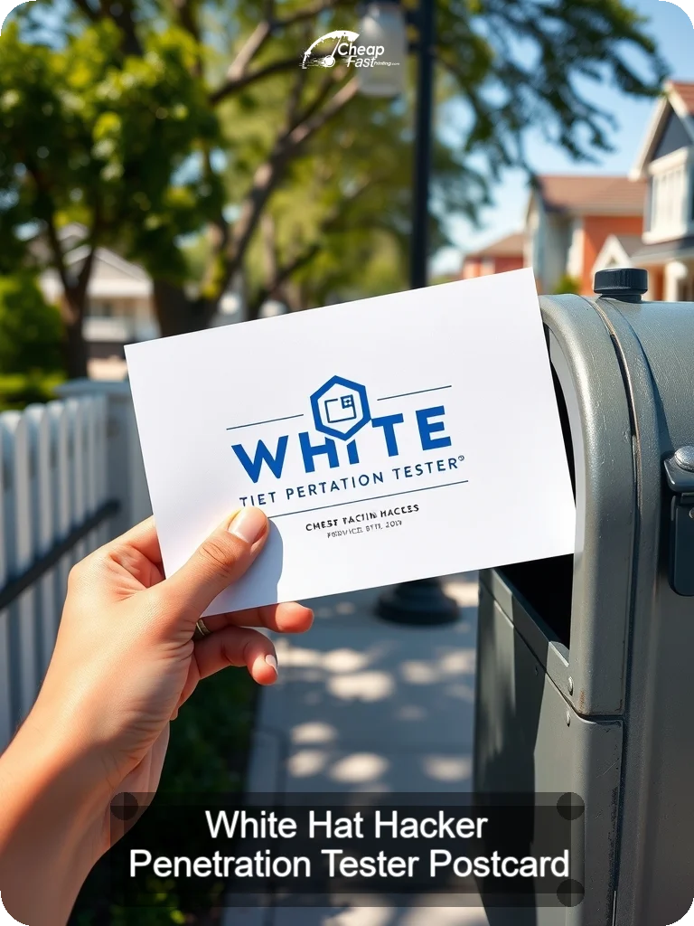 White Hat Hacker Penetration Tester Postcard Sample 05 · 5" x 7" design sample