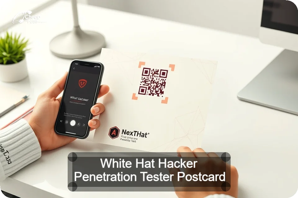 White Hat Hacker Penetration Tester Postcard Sample 06 · 6" x 9" design sample