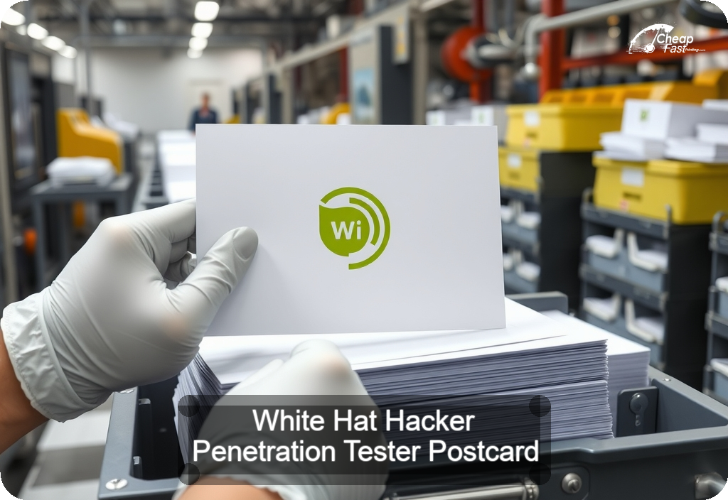 White Hat Hacker Penetration Tester Postcard Sample 07 · 6" x 11" design sample