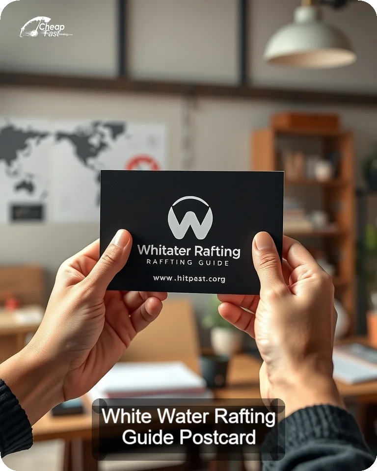 White Water Rafting Guide Postcard Sample 03 · 4.25" x 5.5" design sample