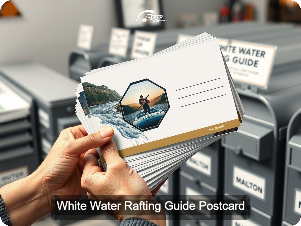 White Water Rafting Guide Postcard Sample 06 · 6.5" x 9" design sample