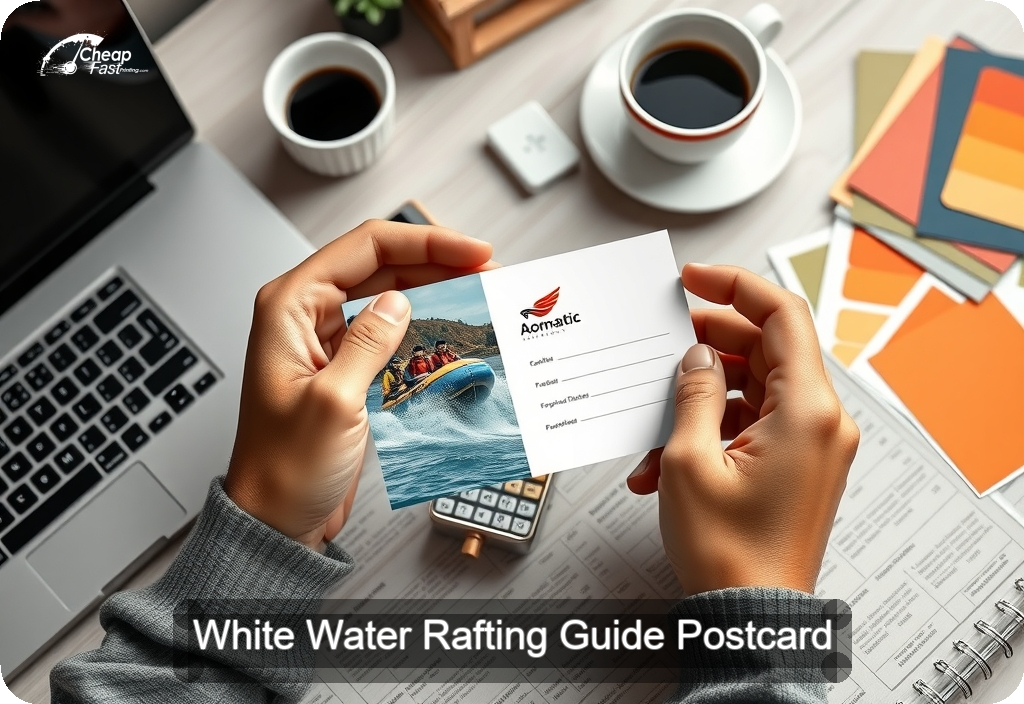 White Water Rafting Guide Postcard Sample 08 · 4" x 6" design sample