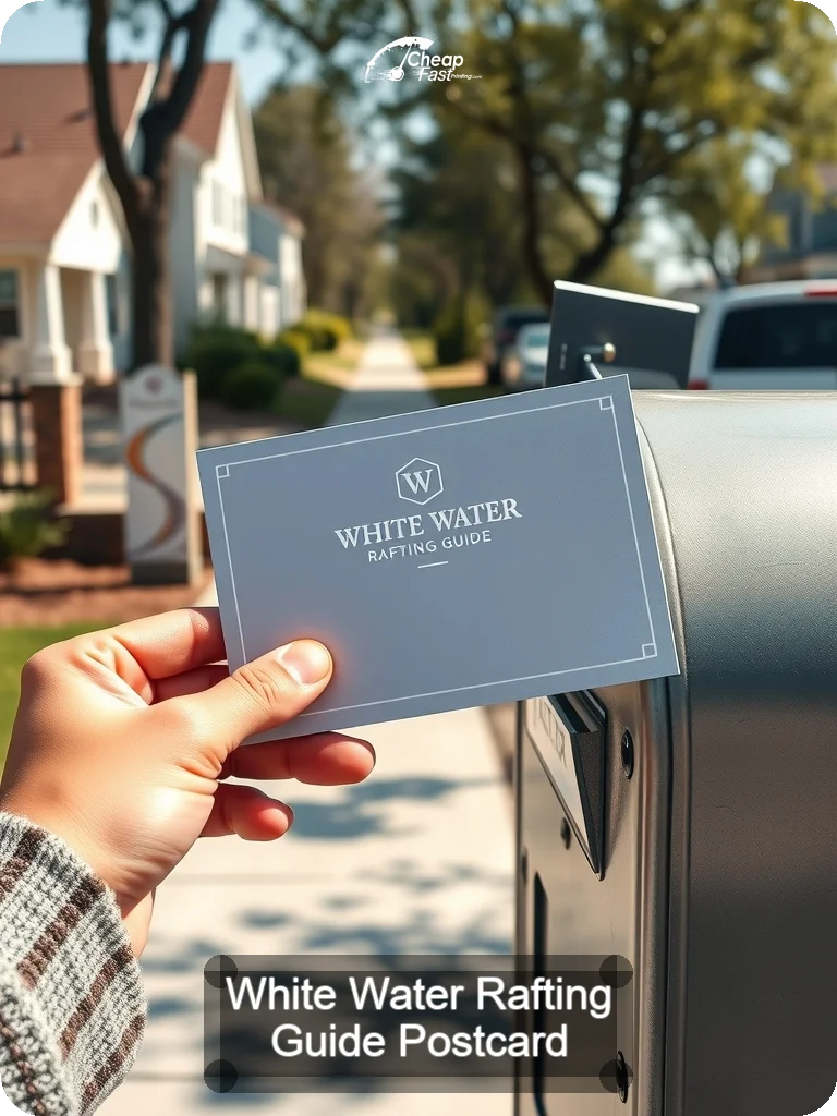 White Water Rafting Guide Postcard Sample 09 · 5" x 7" design sample