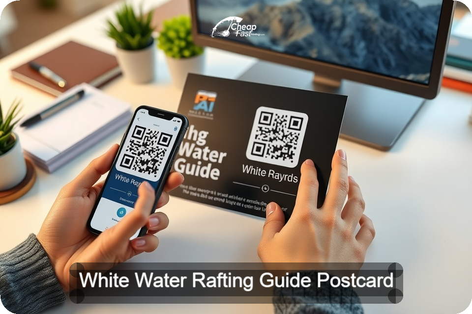 White Water Rafting Guide Postcard Sample 10 · 6" x 9" design sample