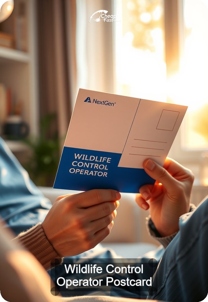 Wildlife Control Operator Postcard Sample 01 · 4.5" x 6.5" design sample