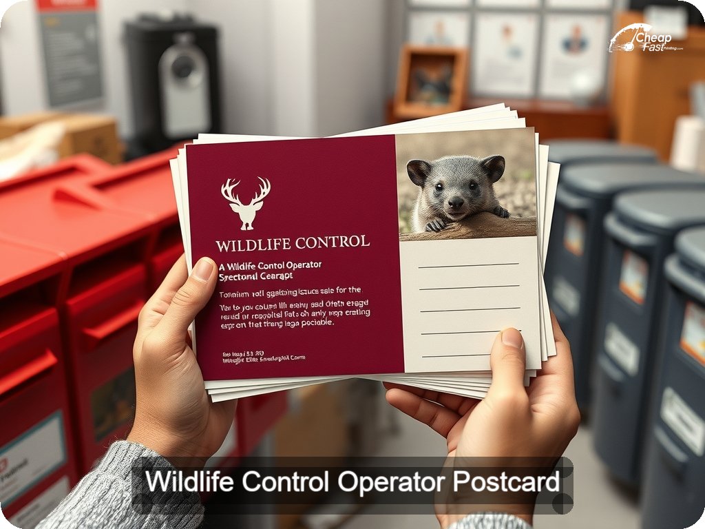 Wildlife Control Operator Postcard Sample 02 · 6.5" x 9" design sample