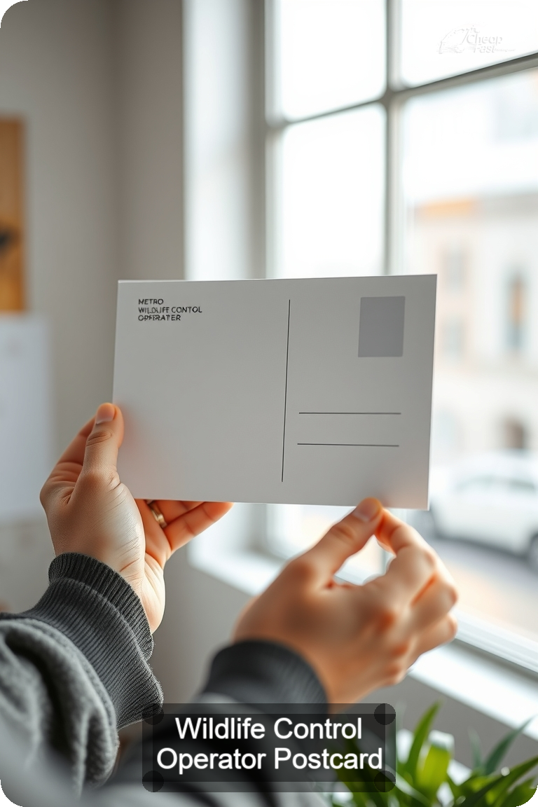 Wildlife Control Operator Postcard Sample 03 · 4.5" x 11" design sample