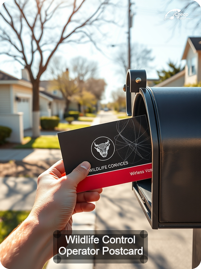 Wildlife Control Operator Postcard Sample 05 · 5" x 7" design sample