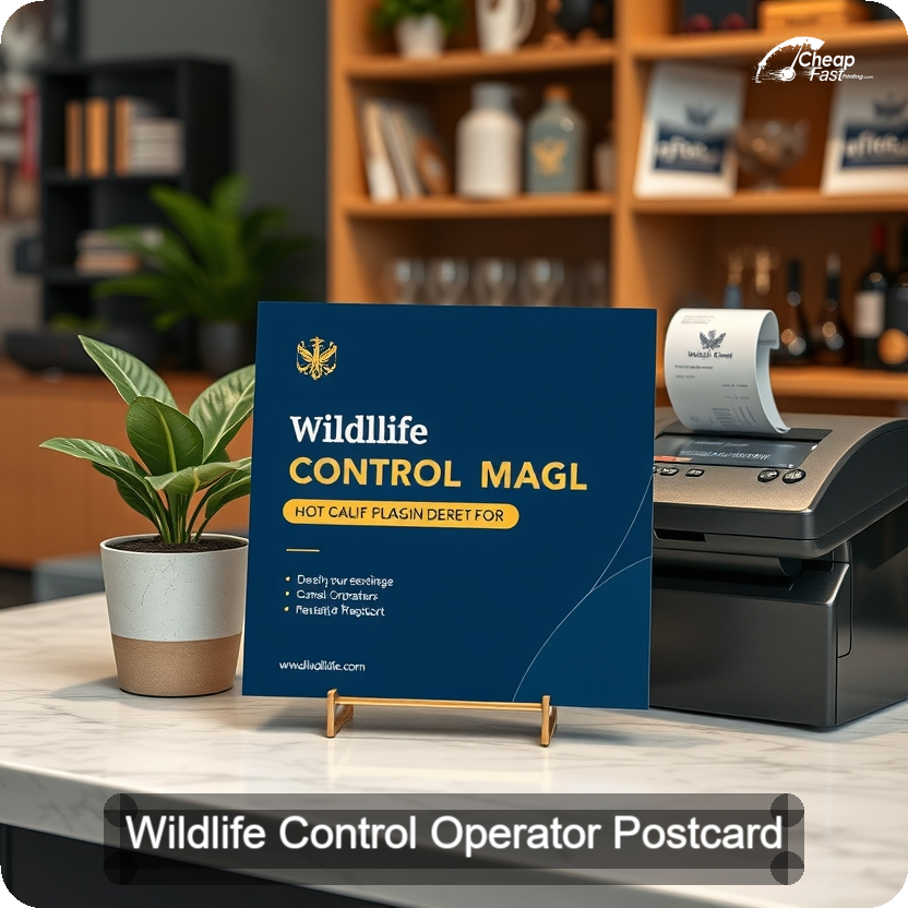 Wildlife Control Operator Postcard Sample 08 · 5" x 5" design sample
