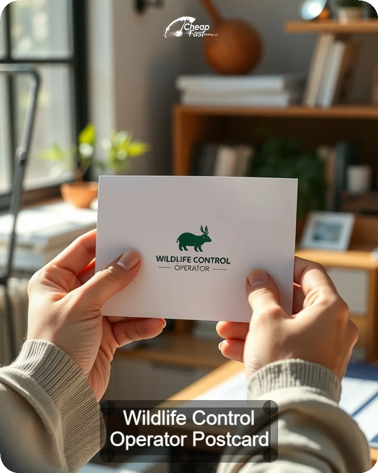 Wildlife Control Operator Postcard Sample 09 · 4.25" x 5.5" design sample