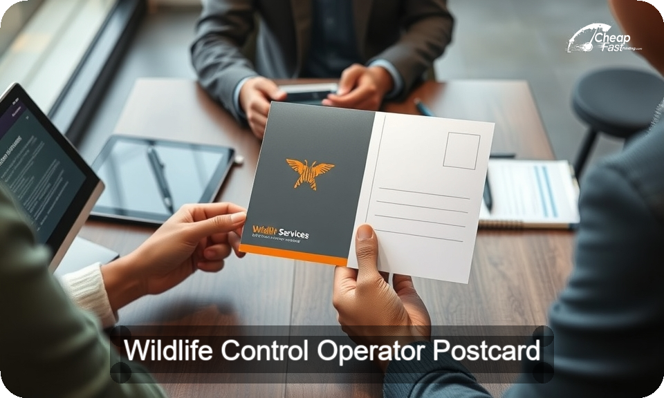 Wildlife Control Operator Postcard Sample 10 · 4" x 9" design sample