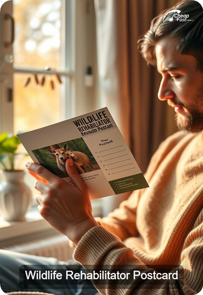 Wildlife Rehabilitator Postcard Sample 03 · 4.5" x 6.5" design sample