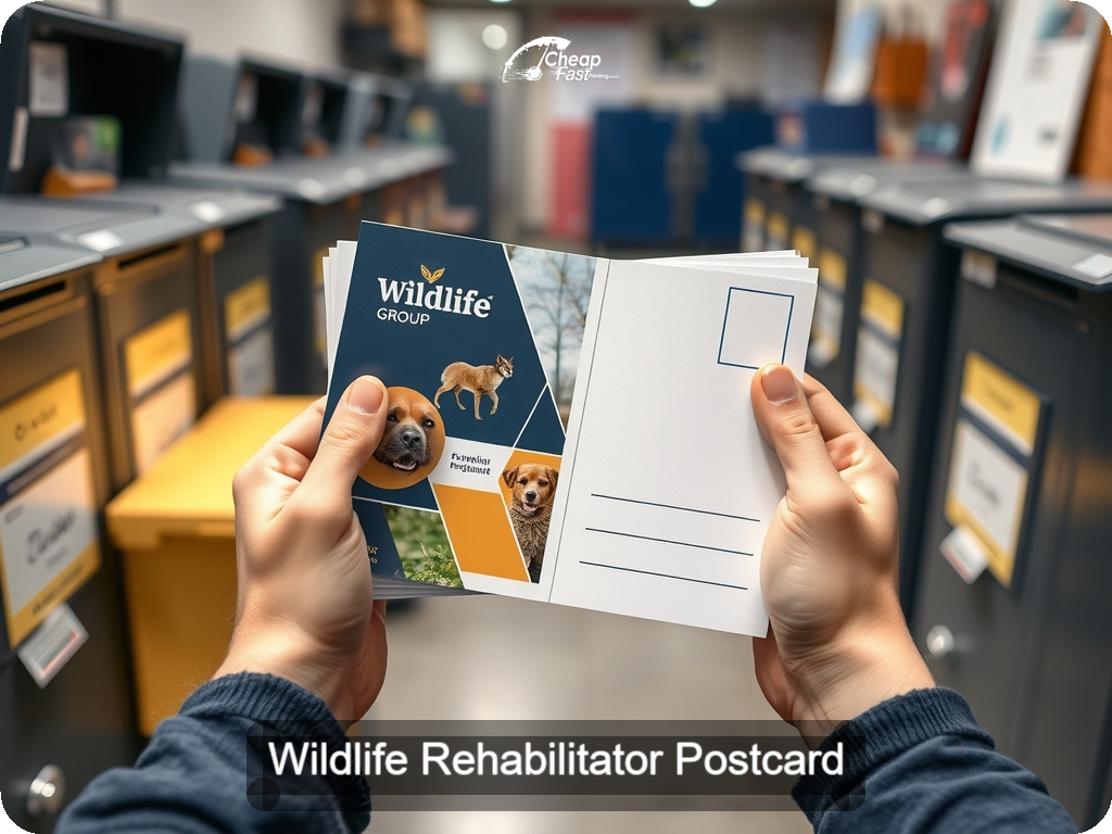 Wildlife Rehabilitator Postcard Sample 04 · 6.5" x 9" design sample