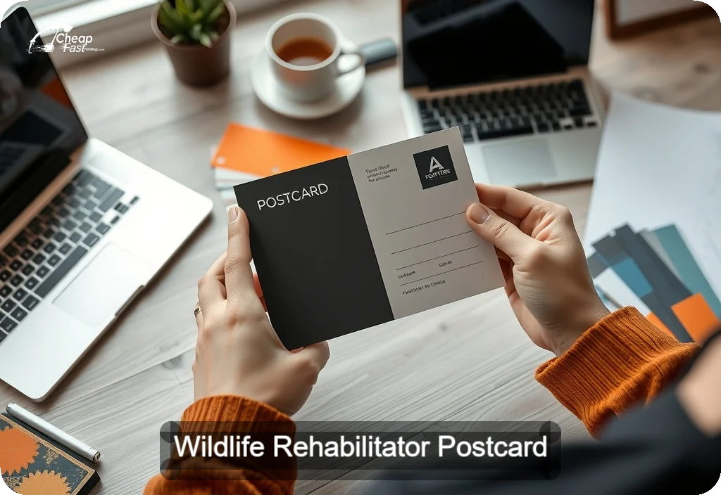 Wildlife Rehabilitator Postcard Sample 06 · 4" x 6" design sample