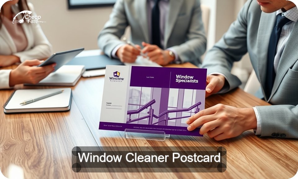 Window Cleaner Postcard Sample 05 · 4" x 9" design sample