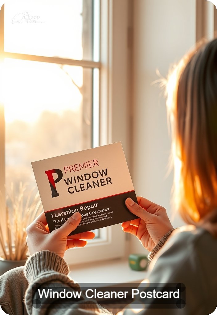 Window Cleaner Postcard Sample 06 · 4.5" x 6.5" design sample