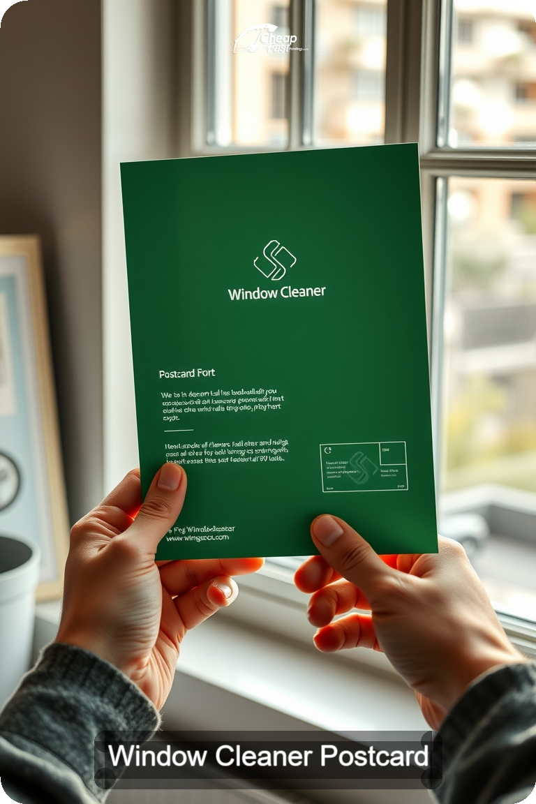 Window Cleaner Postcard Sample 08 · 4.5" x 11" design sample