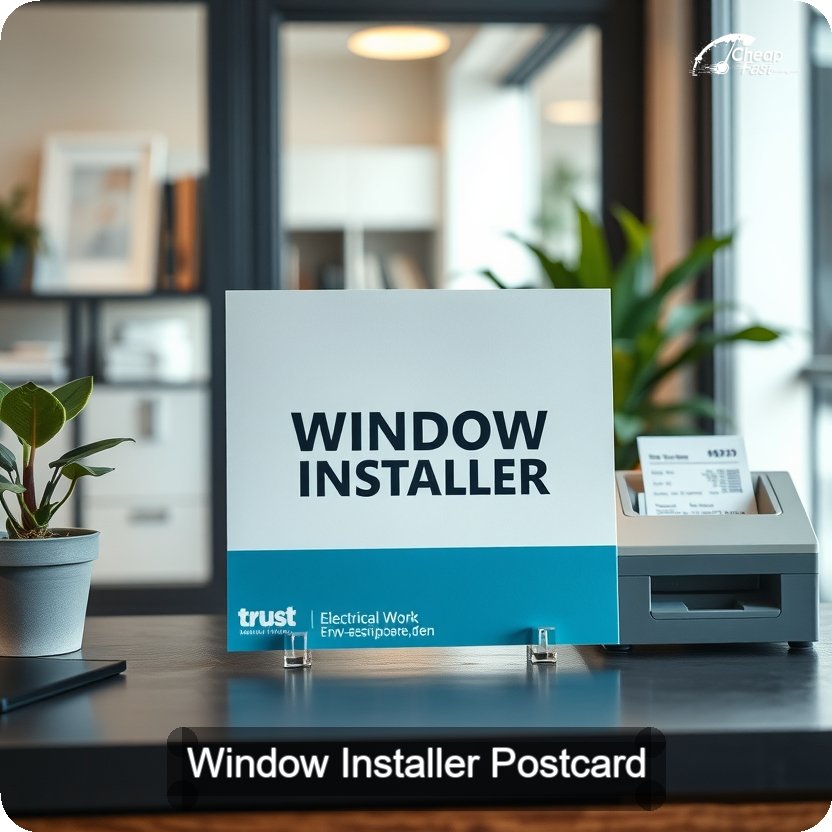 Window Installer Postcard Sample 01 · 5" x 5" design sample