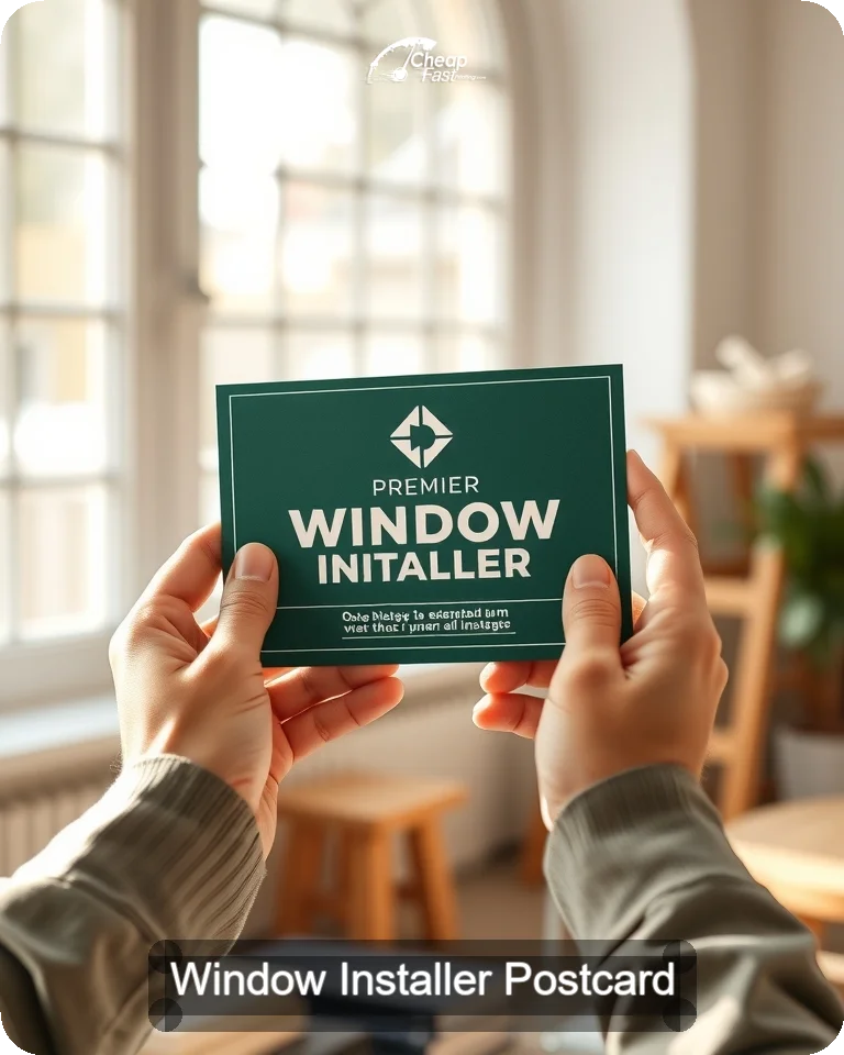 Window Installer Postcard Sample 02 · 4.25" x 5.5" design sample