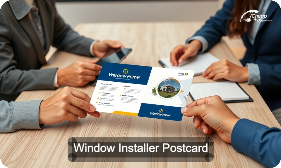 Window Installer Postcard Sample 03 · 4" x 9" design sample