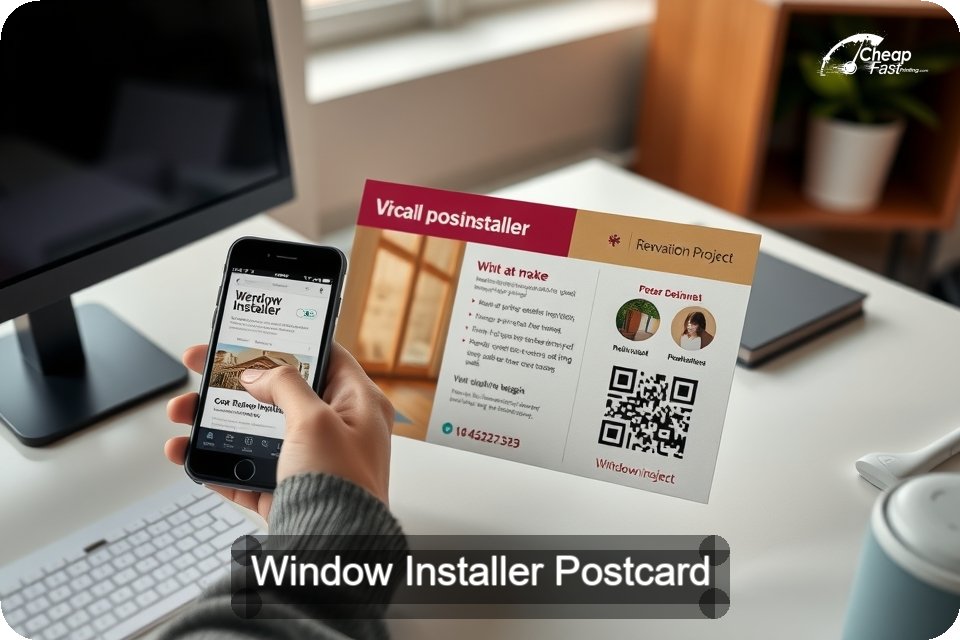 Window Installer Postcard Sample 09 · 6" x 9" design sample