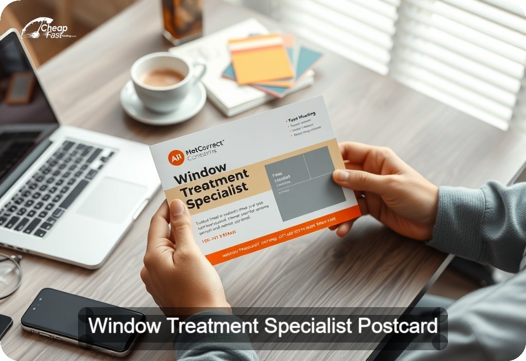 Window Treatment Specialist Postcard Sample 01 · 4" x 6" design sample