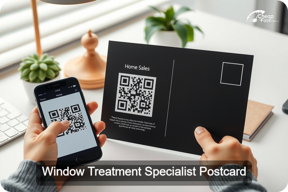 Window Treatment Specialist Postcard Sample 03 · 6" x 9" design sample