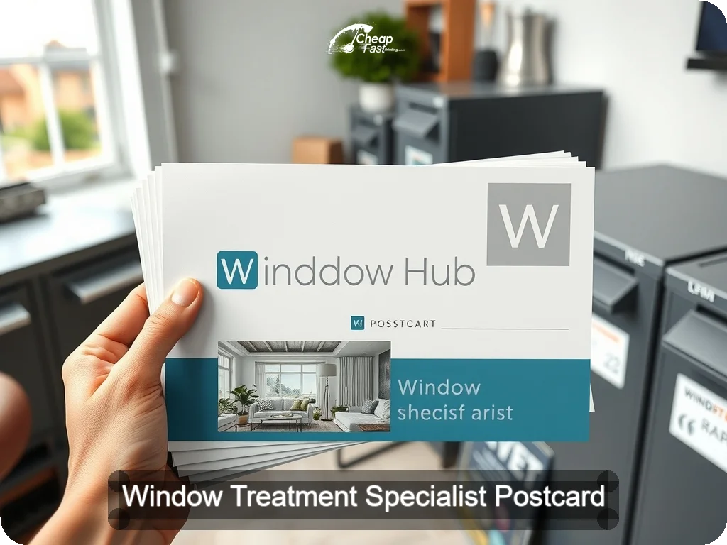 Window Treatment Specialist Postcard Sample 09 · 6.5" x 9" design sample