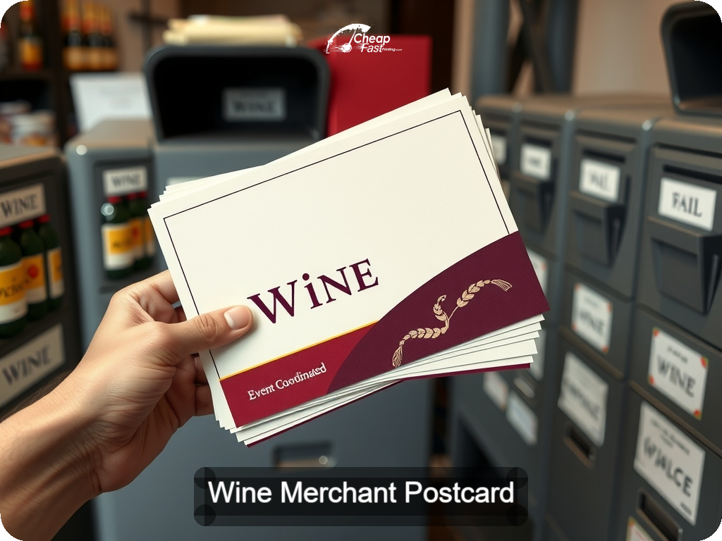 Wine Merchant Postcard Sample 02 · 6.5" x 9" design sample