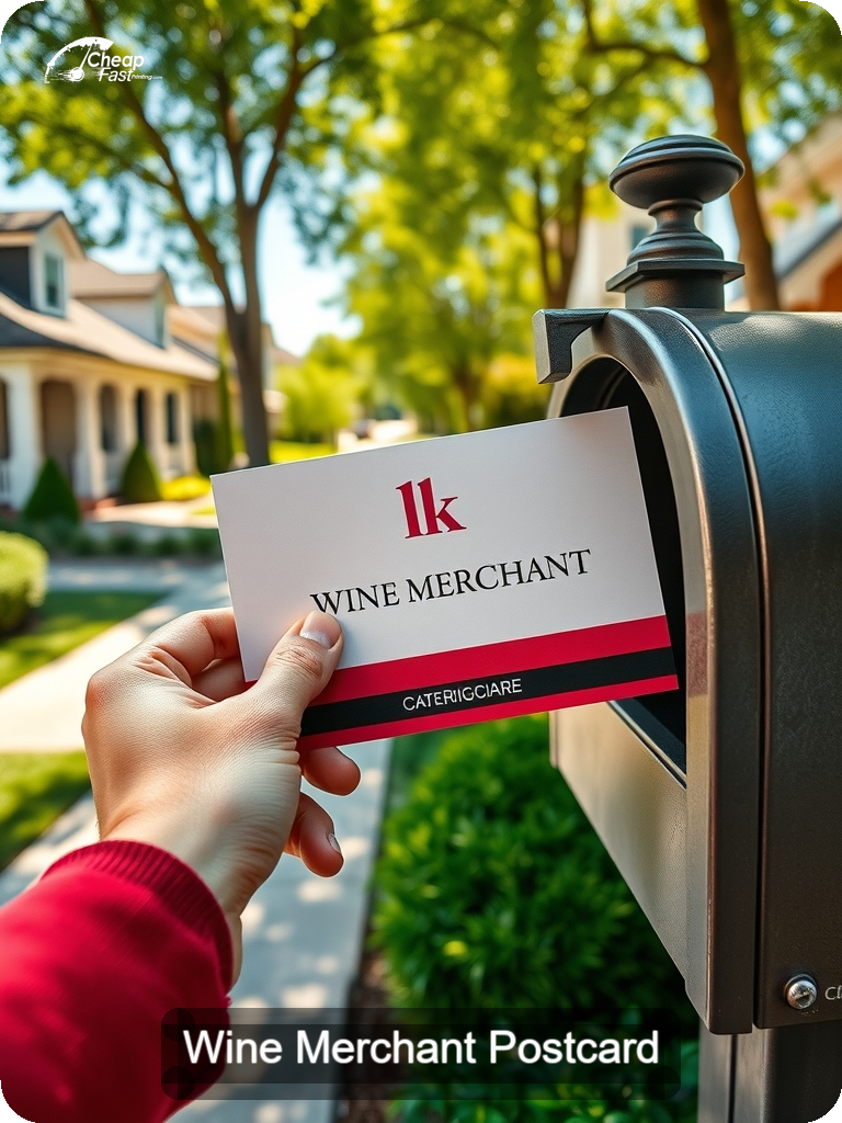 Wine Merchant Postcard Sample 05 · 5" x 7" design sample