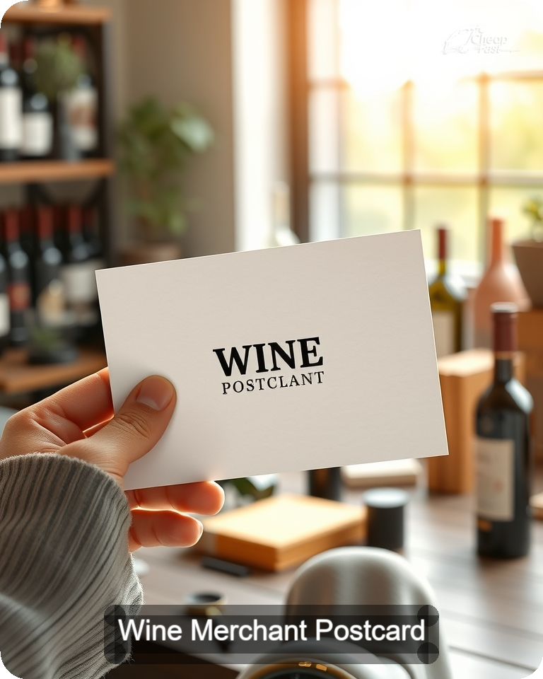 Wine Merchant Postcard Sample 09 · 4.25" x 5.5" design sample