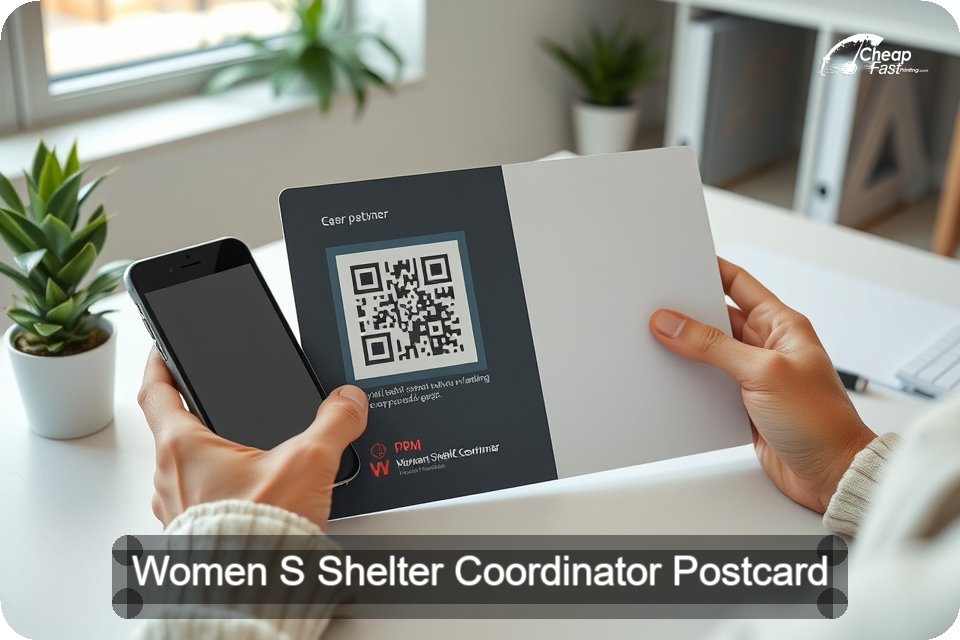 Women S Shelter Coordinator Postcard Sample 01 · 6" x 9" design sample