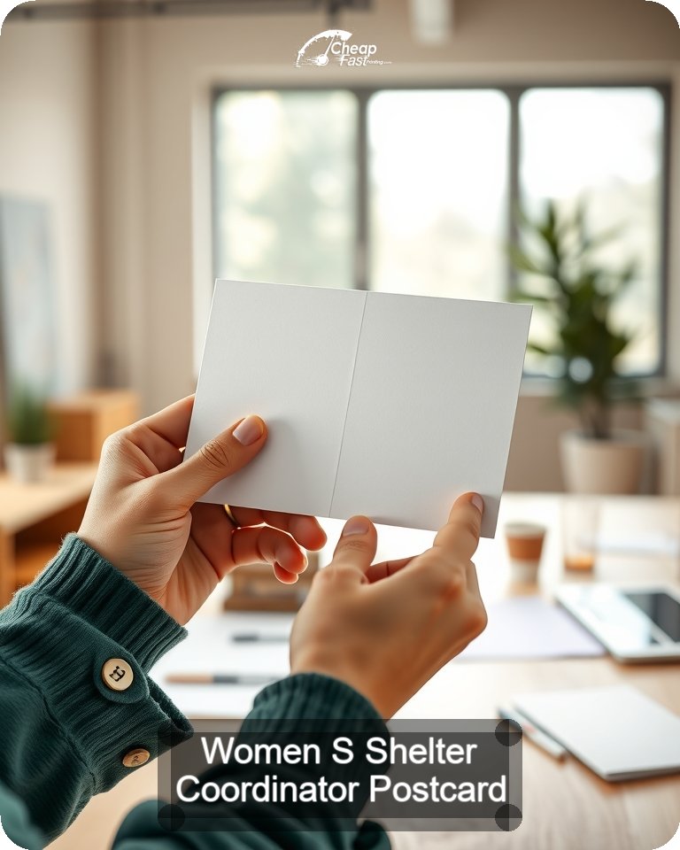 Women S Shelter Coordinator Postcard Sample 04 · 4.25" x 5.5" design sample
