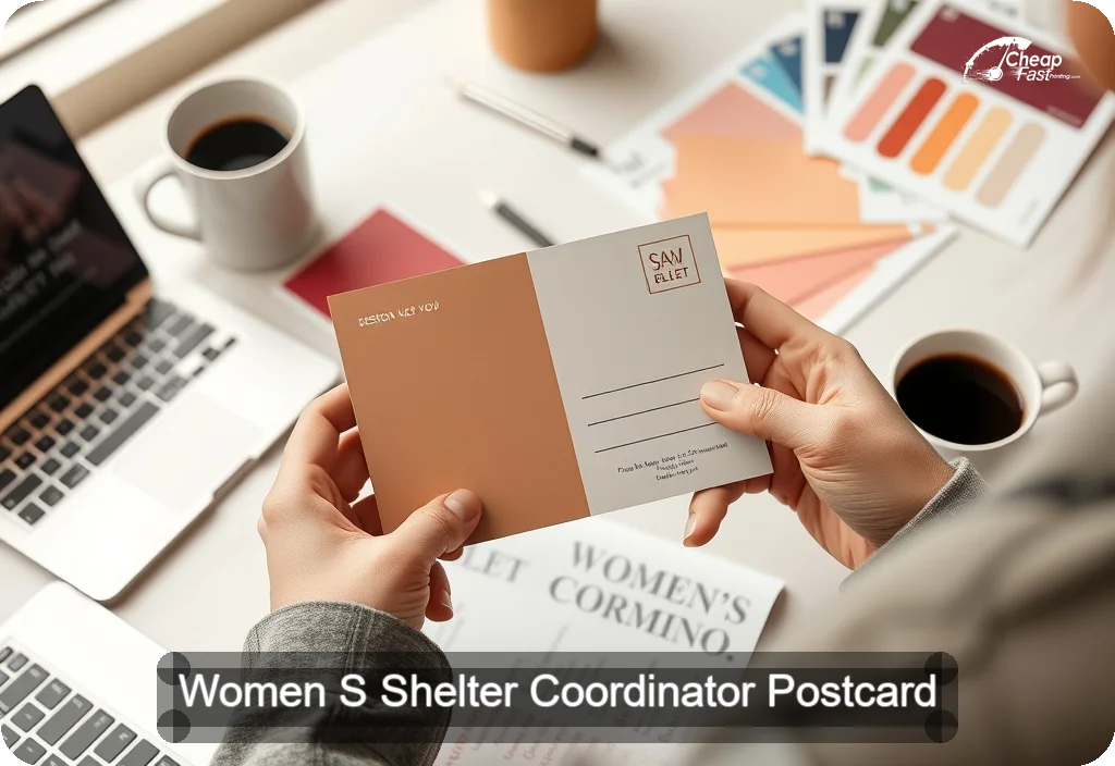 Women S Shelter Coordinator Postcard Sample 09 · 4" x 6" design sample