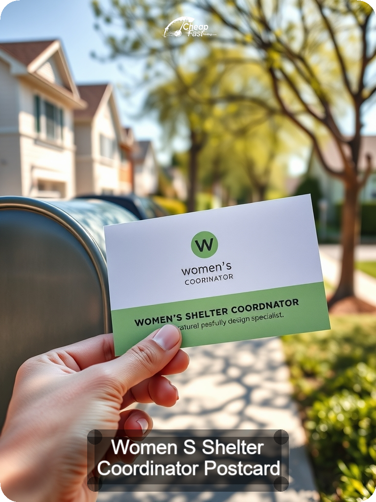 Women S Shelter Coordinator Postcard Sample 10 · 5" x 7" design sample