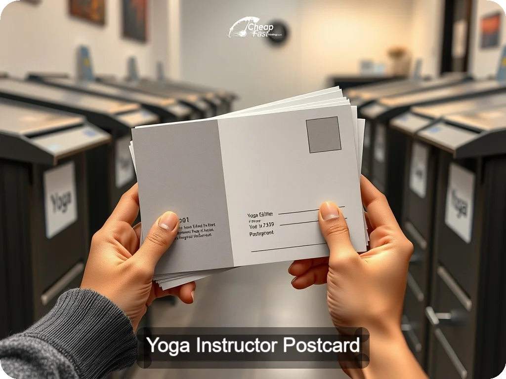 Yoga Instructor Postcard Sample 02 · 6.5" x 9" design sample