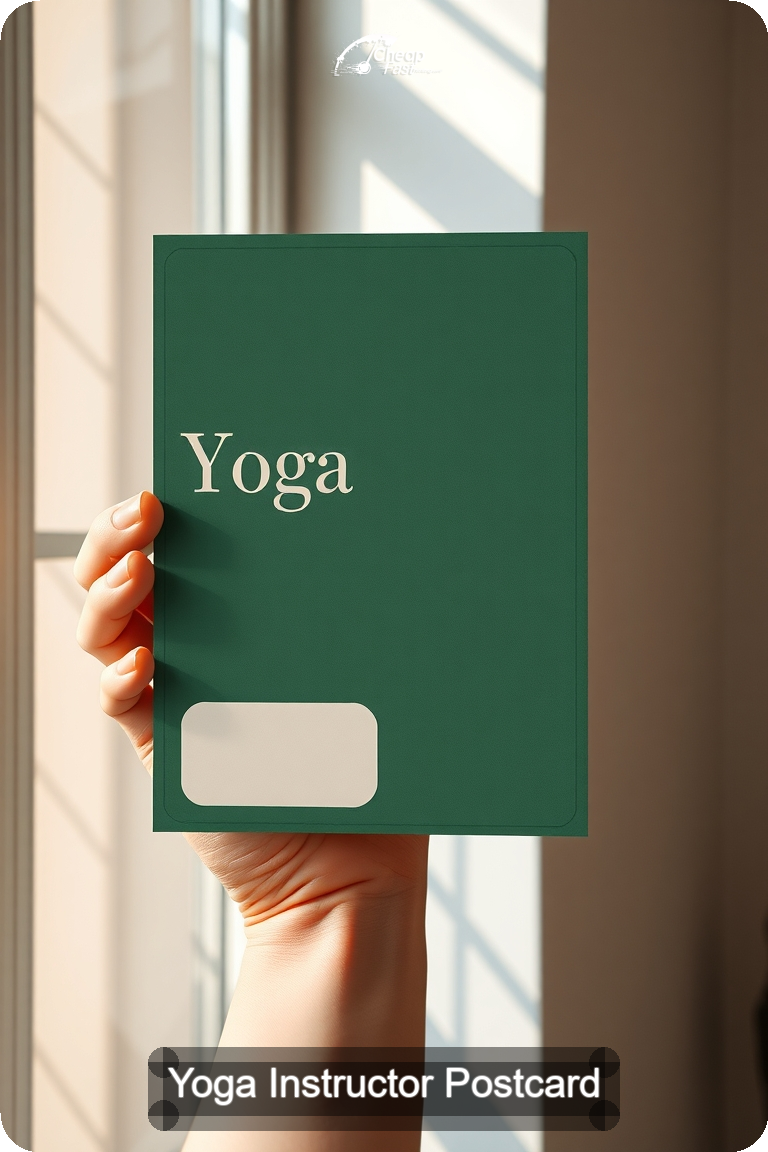 Yoga Instructor Postcard Sample 03 · 4.5" x 11" design sample