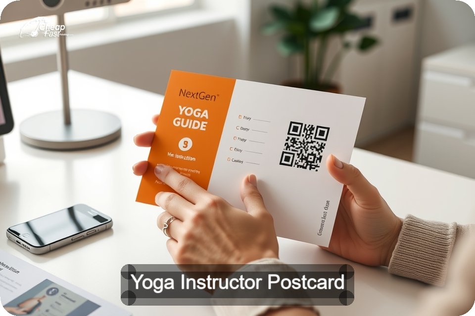 Yoga Instructor Postcard Sample 06 · 6" x 9" design sample