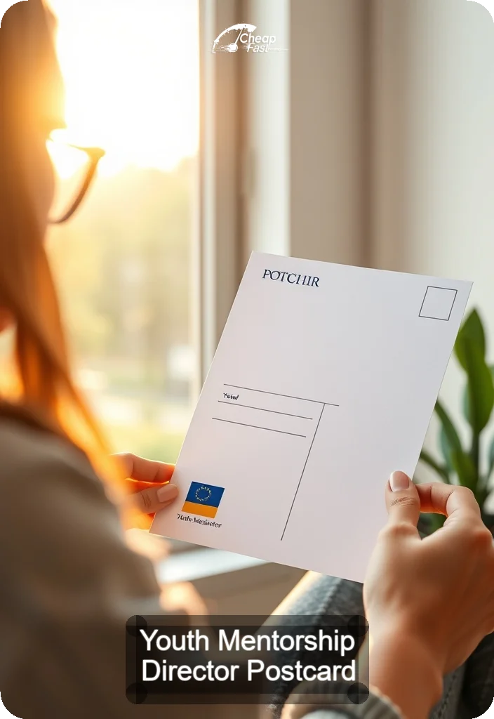 Youth Mentorship Director Postcard Sample 06 · 4.5" x 6.5" design sample