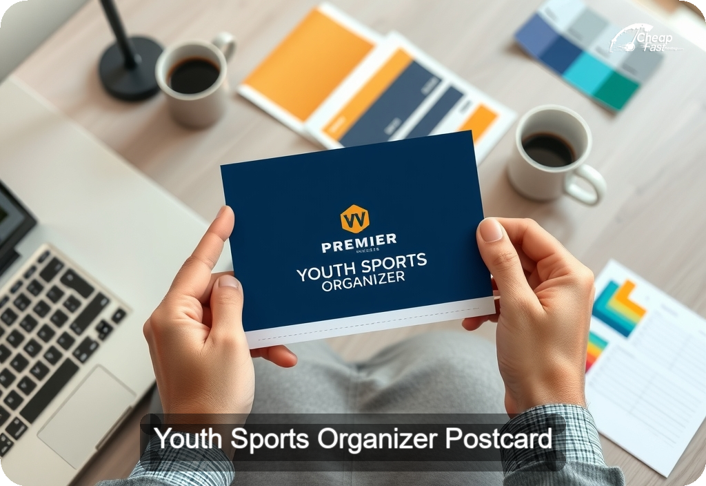 Youth Sports Organizer Postcard Sample 07 · 4" x 6" design sample