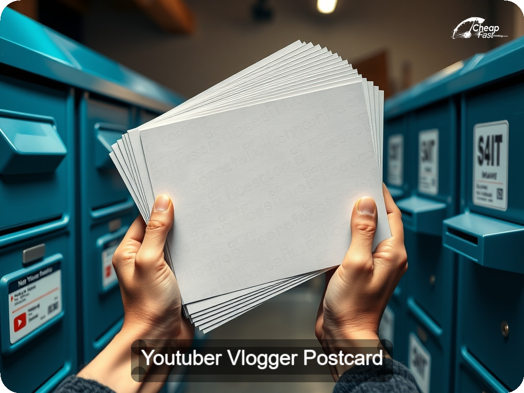 Youtuber Vlogger Postcard Sample 05 · 6.5" x 9" design sample